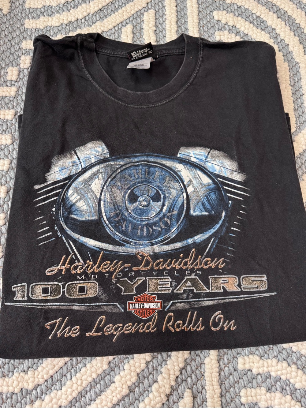 Vintage Harley-Davidson 100 Years T-Shirt 2XL Coos Bay Oregon USA Made Y2K